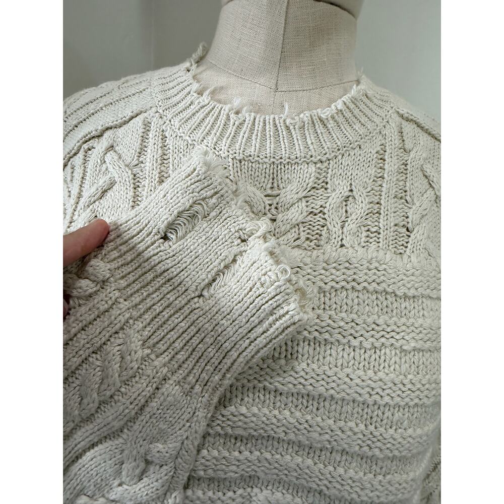 NWT Denimist Shadow $475 American Flag Sweater Women's S Ecru Slub Montauk - Picture 8 of 10